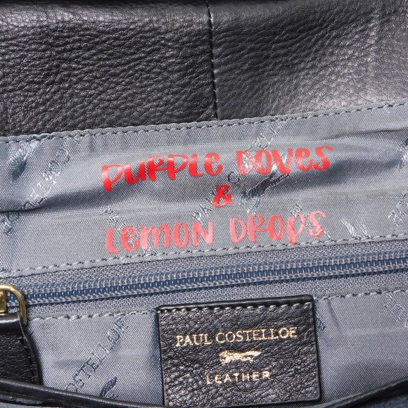 OOAK Upcycled Reworked Leather Floral Splatter Paint Backpack (6222) - Picture 9 of 10